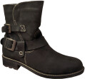 Botki skórzane wyższe czarne obcas 3 cm nr.37