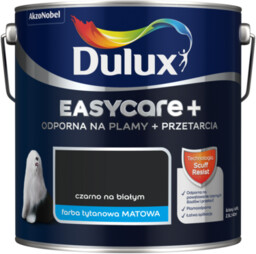 Farba tytanowa Dulux EasyCare+ Plamy+Przetarcia Czarno na Białym