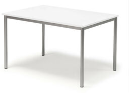 Stół BORÅS, 1200x800x720 mm, biały laminat, szary aluminium