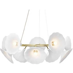 Nuura Aps - Petalii 10 Żyrandol White/Polished Brass