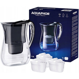 Dzbanek filtrujący Aquaphor Lago Czarny 3 Wkłady Maxfor+