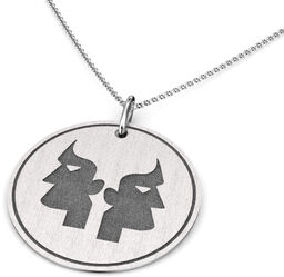Zawieszka srebrna zodiak bliźnięta