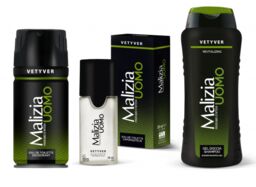 Zestaw Malizia Vetyver - Dezodorant, żel pod prysznic/szampon