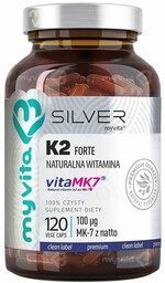 Witamina K2 Forte, MyVita SILVER PURE, 120 kapsułek