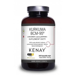 Kenay Kurkuma BCM-95 Ekstrakt + Piperyna, 300 kaps.