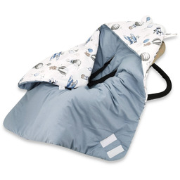 Otulak - Kocyk 90x90 cm SAMOLOTY + JERSEY