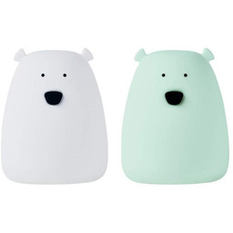 Zestaw 2 lampek Mini Miś w kolorze Biały