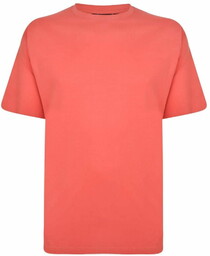 Duży T-shirt Gładki Koralowy ESPIONAGE