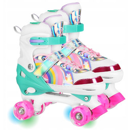 Wrotki Regulowane Klasyczne Dla Dzieci Kauczukowe Kółka Świecące