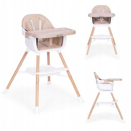 Fotelik krzesełko do karmienia dzieci 2w1 beżowy Ecotoys