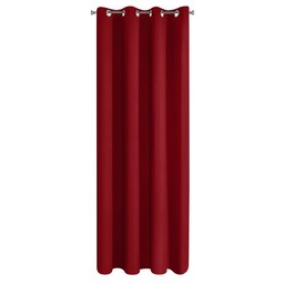 Eurofirany Zasłona 135x250 Logan czerwona gotowa na przelotkach