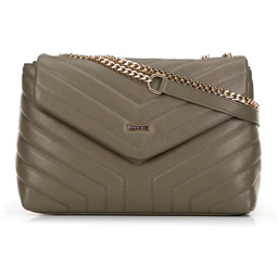 Damska crossbody na łańcuszku z ekoskóry zielona