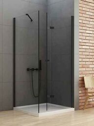 Kabina prostokątna 90x80 prawa D-0239A/D-0114B New Soleo Black