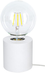 Lampa stołowa Minnie 1xE27 Max.25W Białe drewno bukowe/Przezroczysty