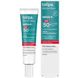 tołpa dermo face SEBIO+ SPF 50+ krem fotoochronny