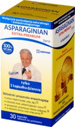 Asparaginian Extra Premium Forte, 30 kapsułek
