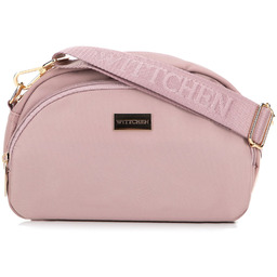 Damska torebka na ramię z nylonu różowa