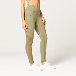 SQUATWOLF Damskie legginsy Mesh Insert Green