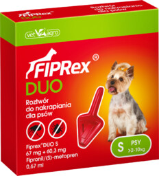 VET-AGRO Fiprex DUO S 2-10kg roztwór dla psów