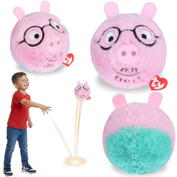 TY Świnka Peppa Tata Świnka Pluszak-piłka, SKACZĄCA maskotka,