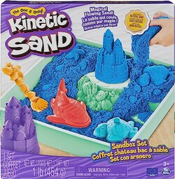 Kinetic Sand - Zestaw piaskownica. Niebieski piasek