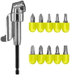 RYOBI Adapter kątowy do bitów + bity RAKRAD11