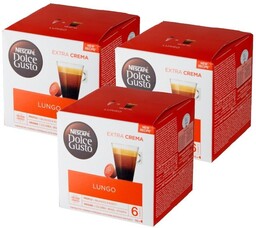 ZESTAW Kapsułki Nescafé Dolce Gusto Lungo 3x16 sztuk