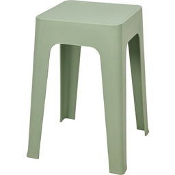 Plastikowy stołek Mallys zielony, 33 x 47 x