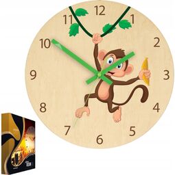 Zegar ścienny ze wzorem małpki akrylowy małpka okrągły