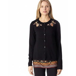 Sweter damski Desigual Praga czarny z tuniką-XS
