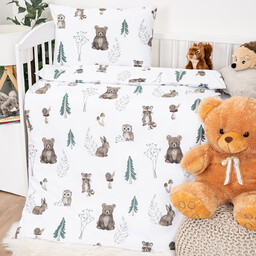 4Home Dziecięca pościel bawełniana do łóżeczka Forest Friends,