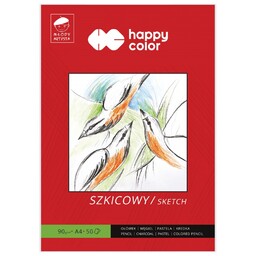 Blok szkicowy Młody Artysta A4 50ark 90g Happy