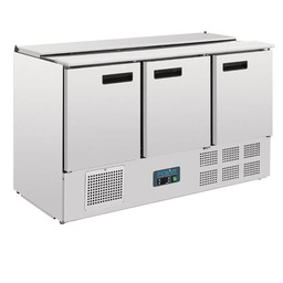 Polar Stół chłodniczy sałatkowy 3-drzwiowy 4x GN 1/4,
