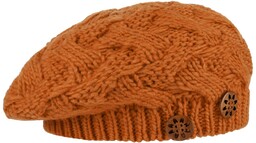 Beret z Dzianiny Jil by Lierys, terakota, One