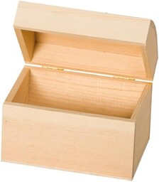 Artemio VICB03 drewniana skrzynia, średnia, beżowa, 14 x