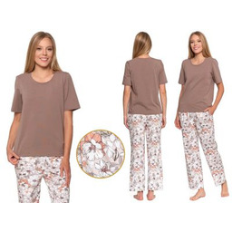 Moraj Piżama damska SELENA: brąz/ecru