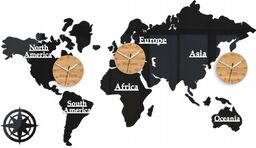 Zegar ścienny w stylu nowoczesnym akrylowy mapa 3