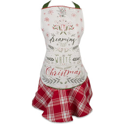 DII Damski świąteczny fartuch kuchenny, regulowany rozmiar