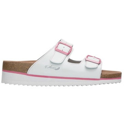 JUNO WHITE G3301 - damski klapek korkowy biały