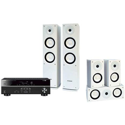 Yamaha HTR-2071 (czarny) + NOVA 6 (biały)