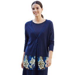 Sweter damski Desigual Lucerna granatowy -XS