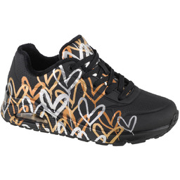 Skechers Uno-Metallic Love 155523-BKGD, Damskie, buty sneakers, Czarne