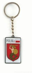 Brelok herb Warszawa metalowy