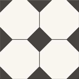 Gres szkliwiony PATCHWORK B&amp;W multicolour mat 29,8x29,8 gat.