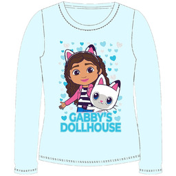 Bawełniana dziecięca bluzka Koci Domek Gabi Niebieska