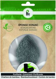Konjac PLIC gąbka do twarzy z węglem bambusowym