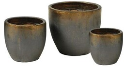 Donica mrozoodporna Glazed Egg Pot Bronze 31 x