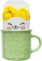 Zestaw Kubek Ze Skarpetką, Easter, Królik, 350 ml