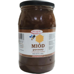 Miód gryczany z Podlaskiej Pasieki 1200 g NIEFILTROWANY