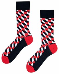 Todo Socks Geometric Print,, W kratkę, Kolorowe Skarpetki